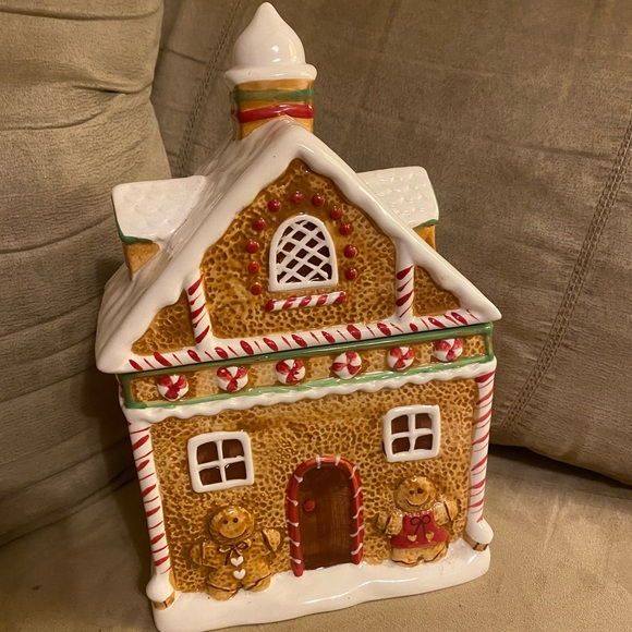 Holiday Vintage Ceramic Holiday Christmas Gingerbread House Cookie